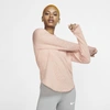 Nike Sphere Element Women's Long-sleeve Running Top In Pink Quartz