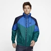 Nike Men's Sportswear Hooded Windrunner Jacket In Teal/blue/nvy