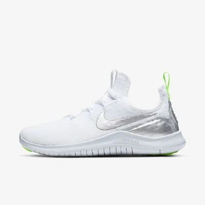 Nike Free Tr8 Women's Gym/hiit/cross Training Shoe (white) - Clearance Sale In White,pure Platinum,electric Green,metallic Silver