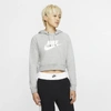 Nike Women's Sportswear Essential Cropped Hoodie In Grey