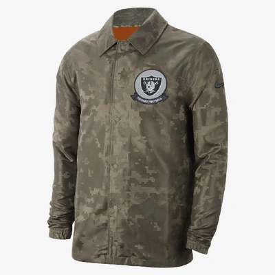 Nike Salute To Service (nfl Raiders) Men's Jacket In Medium Olive