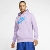 Nike Sportswear Club Fleece Men's Graphic Pullover Hoodie In Purple