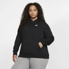 Nike Women's  Sportswear Essential Fleece Pullover Hoodie (plus Size) In Black
