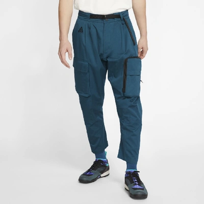 Nike Acg Men's Woven Cargo Trousers In Midnight Turq