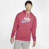 Nike Sportswear Heritage Men's Graphic Pullover Hoodie In Red