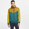 Nike Sportswear Windrunner Men's Hooded Windbreaker In Geode Teal/gold Suede/dark Sulfur/geode Teal