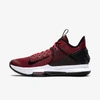 Nike Men's Lebron Witness Iv Basketball Sneakers From Finish Line In Black/white/gym Red