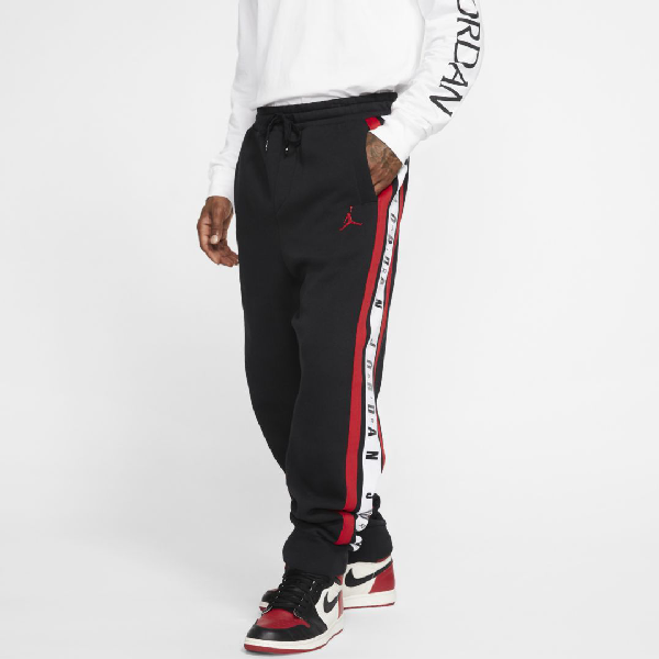 jordan fleece tape track pants