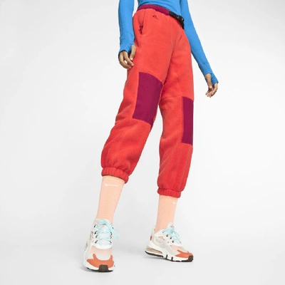 Nike Acg Women's Microfleece Trousers In Habanero Red