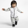 Nike Sportswear Tech Fleece Baby (12-24m) Hoodie And Pants Set In Dark Grey Heather