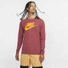 Nike Sportswear Men's Long-sleeve T-shirt In Red