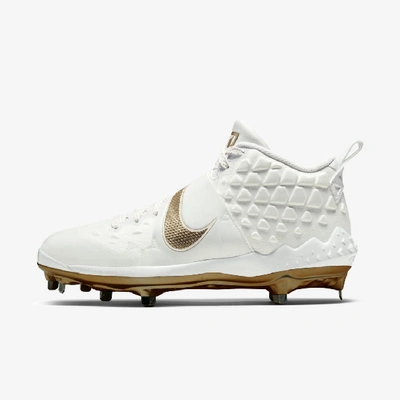 NIKE トラウト6 野球 スパイク ホワイト ゴールド Nike Force Zoom Trout 6 Men's Baseball Cleat In White/metallic