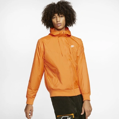 Nike Sportswear Windrunner Hooded Windbreaker In Orange