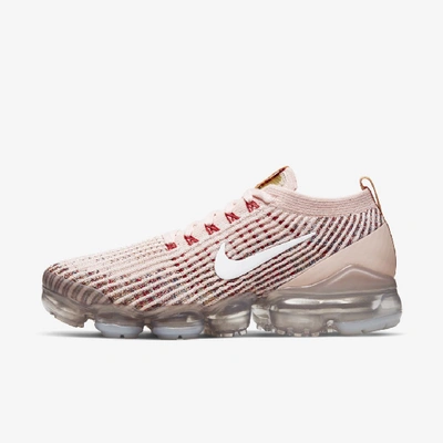 Nike Air Vapormax Flyknit 3 Women's Shoe In Sunset Tint/blue Force/gym Red/white