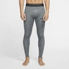 Nike Pro Compression Tights In Dark Smoke Grey,particle Grey,black