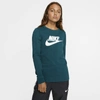 Nike Sportswear Women's Long-sleeve T-shirt In Blue