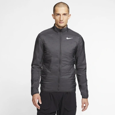 Nike Men's Aerolayer Running Jacket In Dark Smoke Grey/grey Fog