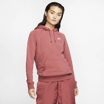 Nike Sportswear Essential Women's Fleece Pullover Hoodie In Cedar