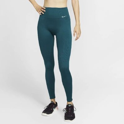 Nike Power Studio Women's Yoga Tights In Midnight Turquoise | ModeSens