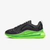 Nike Men's Air Max 720 Low-top Sneakers In Anthracite,black,electric Green