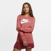 Nike Sportswear Women's Long-sleeve T-shirt In Light Redwood