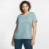 Nike Dri-fit Legend Women's Short-sleeve Training Top (plus Size) In Mineral Teal