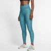 Nike One Luxe Women's Heathered Mid-rise Tights In Blue