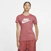 Nike Sportswear Essential T-shirt In Light Redwood/white