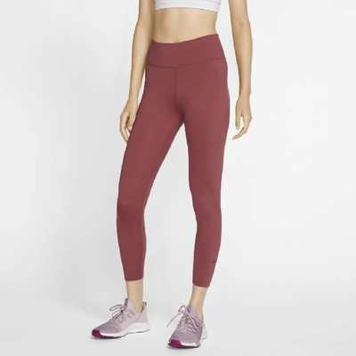 Nike One Luxe Women's Mid-rise 7/8 Tights In Red