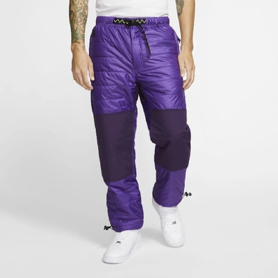 Nike Acg Nrg Trail Tapered Panelled Quilted Primaloft Ripstop Trousers In Voltage Purple