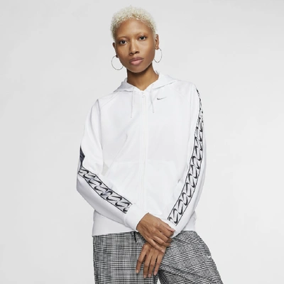 Nike Sportswear Women's Logo Full-zip Hoodie In White