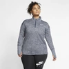 Nike Element (plus Size) Women's Half-zip Running Top In Obsidian