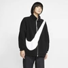 Nike Sportswear Swoosh Reversible Faux Shearling Jacket In Black