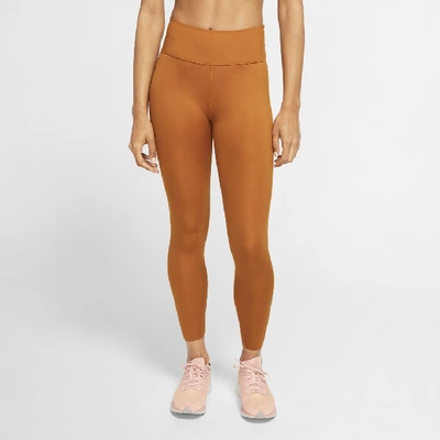 Nike One Luxe Women's Mid-rise 7/8 Tights In Brown