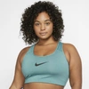 Nike Women's Swoosh Medium-support Sports Bra (plus Size) In Mineral Teal