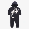 Nike Baby Hooded Coverall In Blue