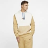Nike Sportswear Club Fleece Men's Pullover Hoodie In Sail/club Gold/medium Olive