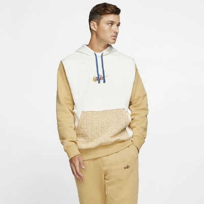 Nike Sportswear Club Fleece Men's Pullover Hoodie In Sail/club Gold/medium Olive