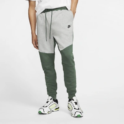 Nike Sportswear Tech Fleece Men's Joggers In Galactic Jade/dark Grey Heather/black
