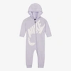 Nike Baby (0-9m) Coverall In Lavender Mist