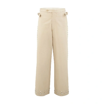 Bode Studded Khaki Trousers In Corn