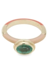 ALICE CICOLINI GOLD CANDY LACQUER OVAL WATER EMERALD RING,000640384