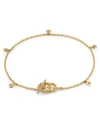 GUCCI GOLD GG RUNNING DIAMOND BRACELET,000645366