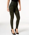 Spanx Look At Me Now High-waisted Seamless Leggings In Green Camo