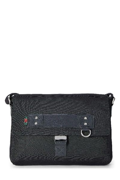 Pre-owned Gucci Black Canvas Techno Messenger Bag