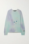 THE MARC JACOBS PRINTED TIE-DYED COTTON-TERRY SWEATSHIRT