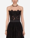 Dolce & Gabbana Short Galloon Lace Bustier In Black