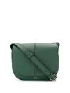 Apc Logo Stamp Satchel Bag In Green