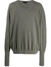 Ann Demeulemeester Oversized Jumper In Grey