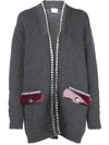 Christopher Kane Crystal Embellished Cardigan In Gray